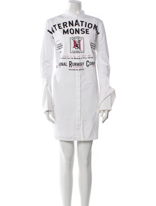 Monse Graphic Print Mock Neck Tunic