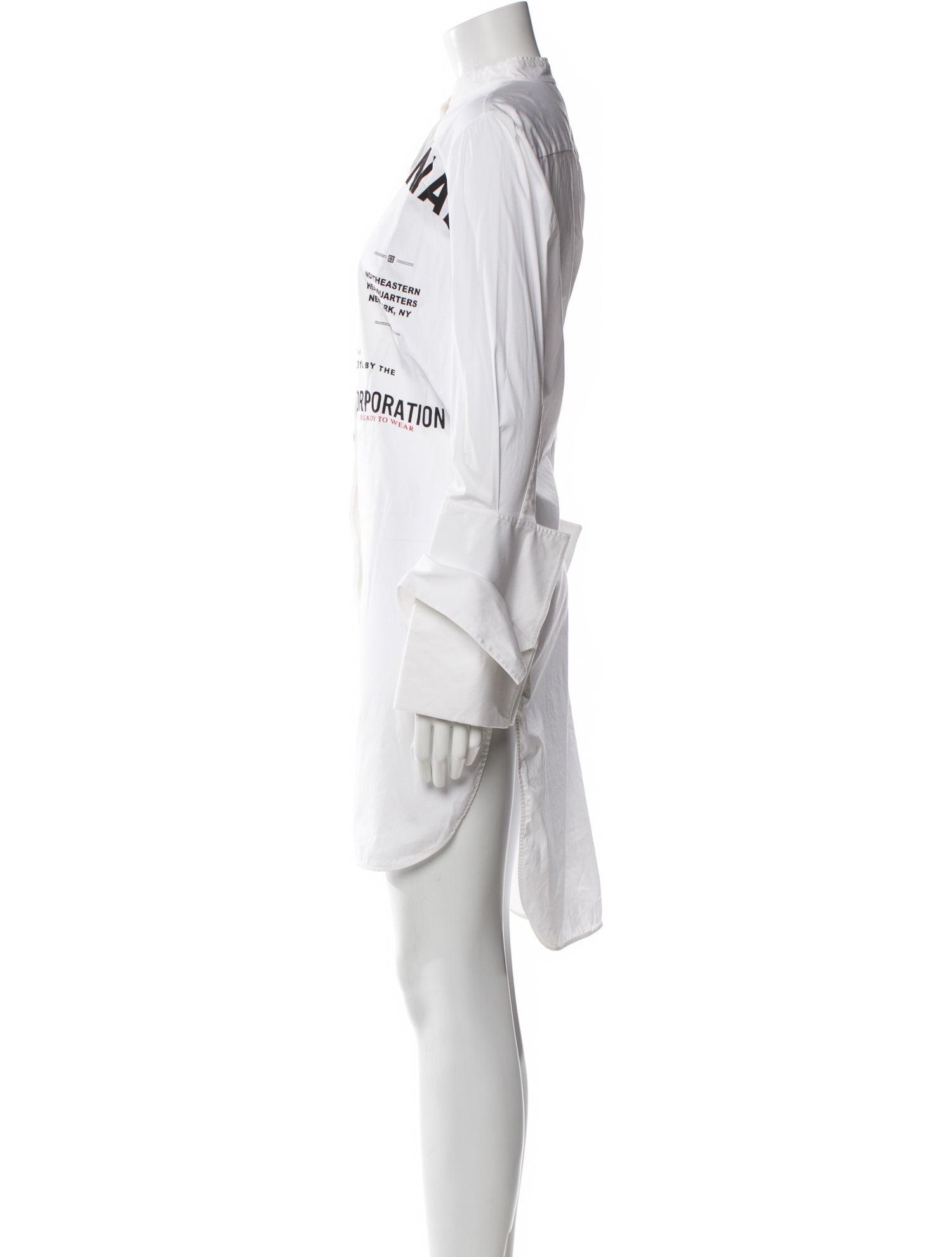 Monse Graphic Print Mock Neck Tunic