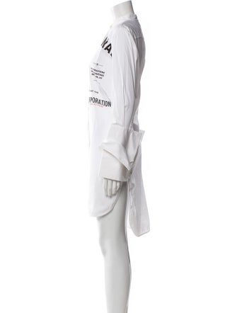 Monse Graphic Print Mock Neck Tunic