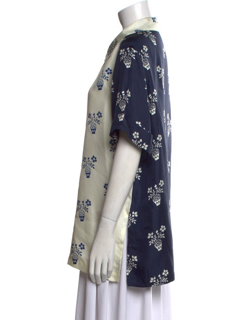 Monse Silk Printed Button-Up Top