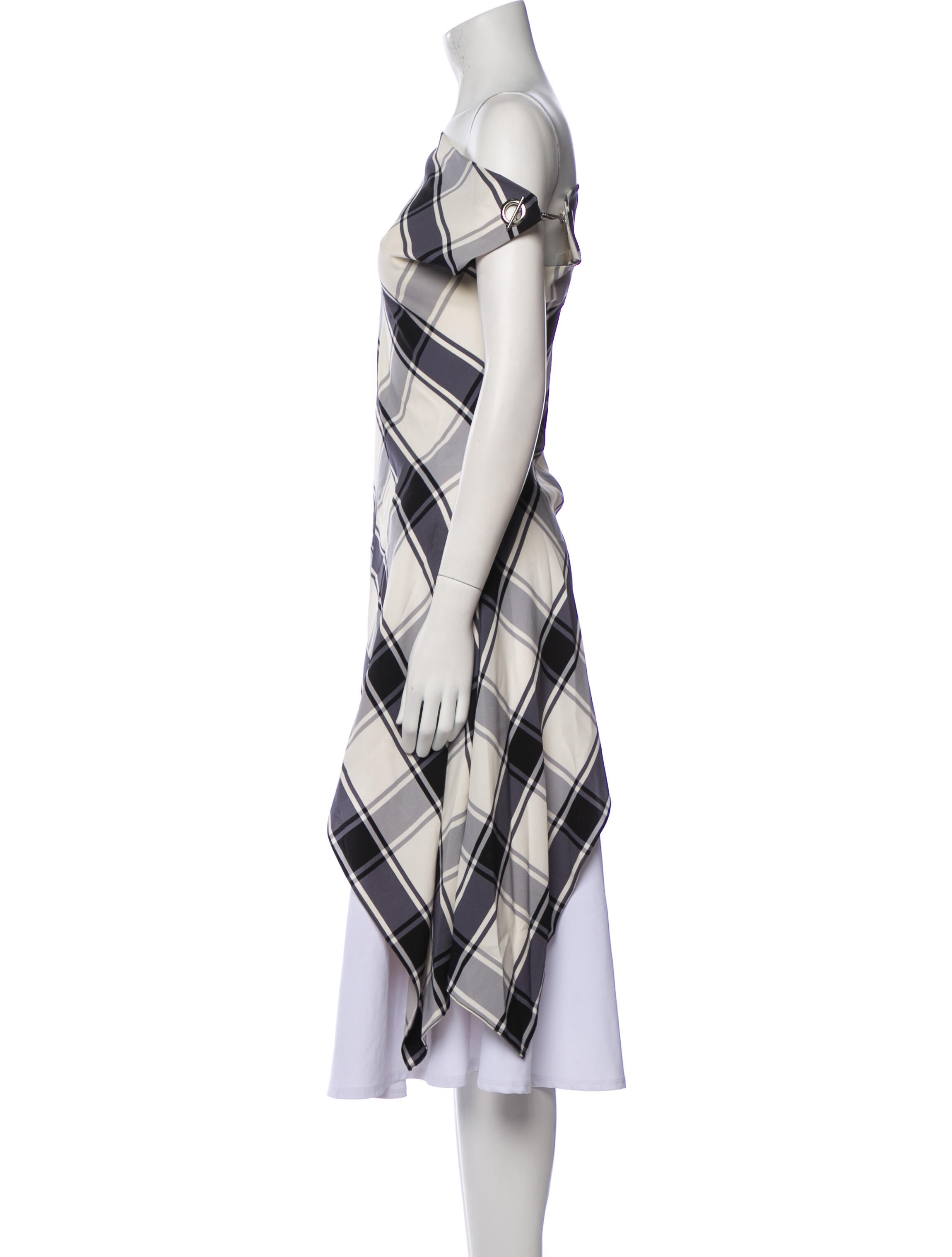 Monse Silk Plaid Print Tunic