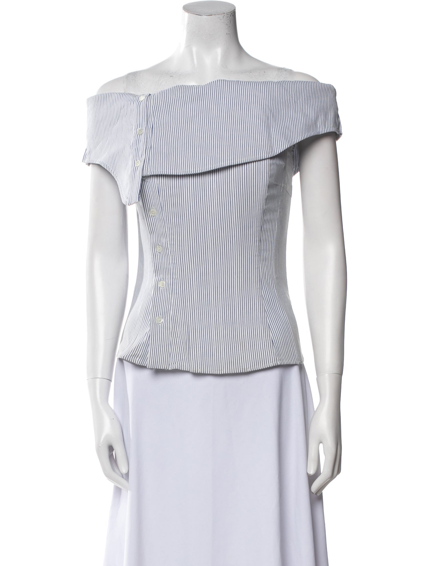 Monse Striped Off-The-Shoulder Top