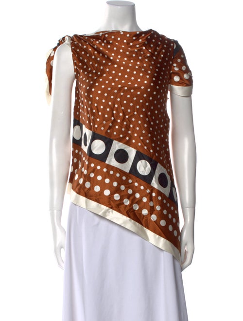 Monse Silk Polka Dot Print Top
