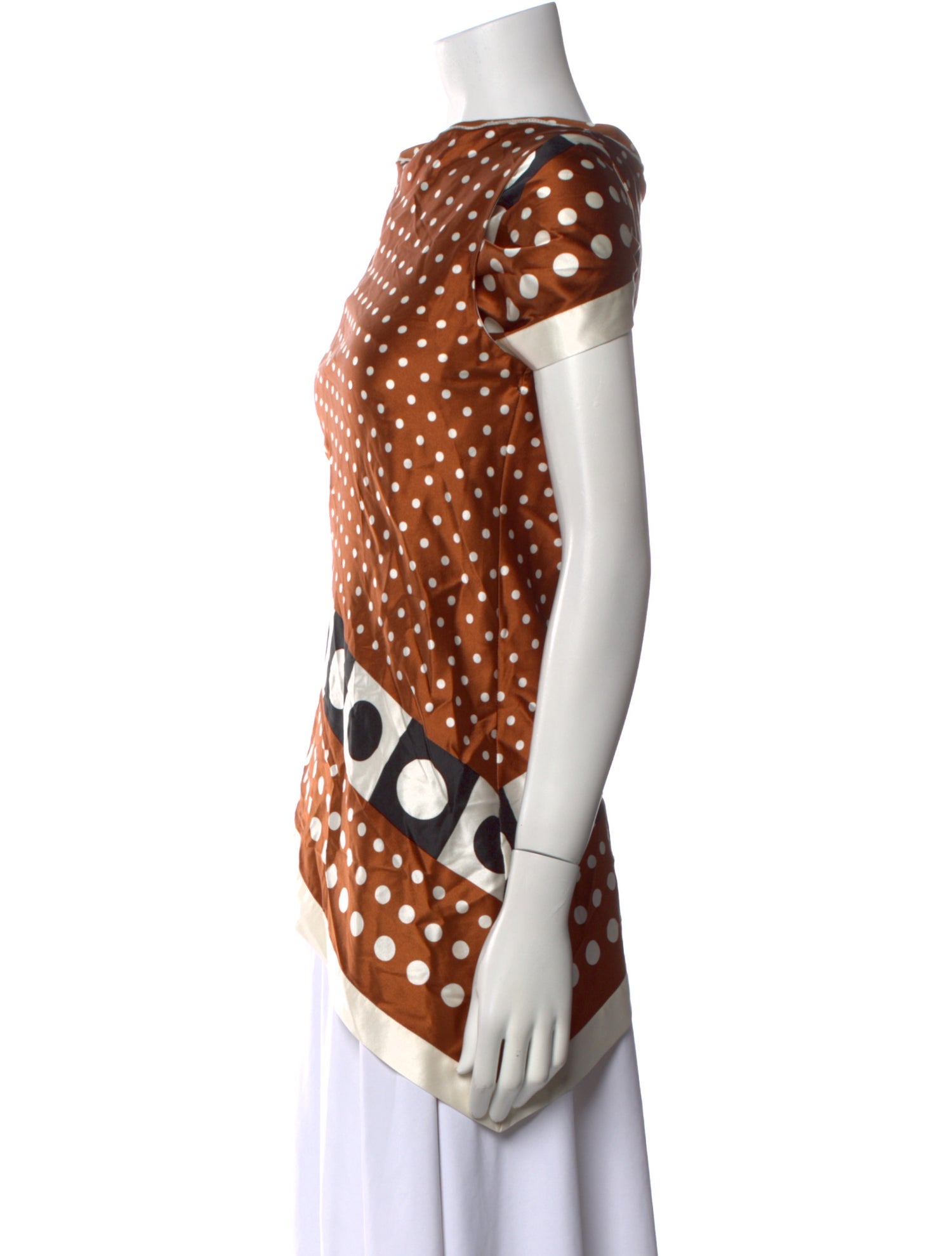 Monse Silk Polka Dot Print Top