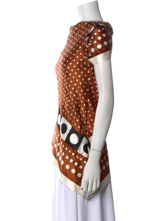 Monse Silk Polka Dot Print Top