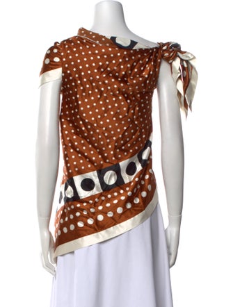 Monse Silk Polka Dot Print Top