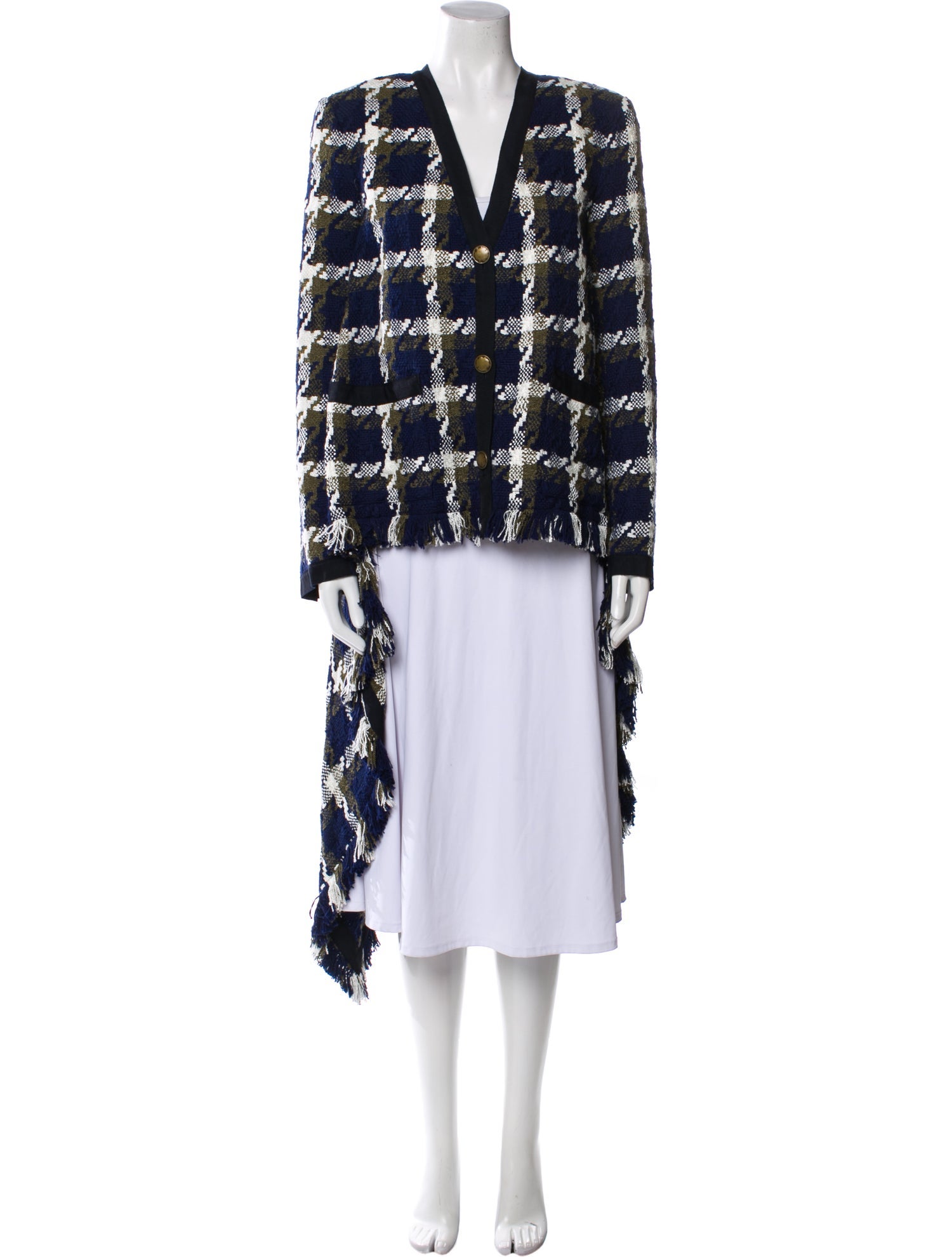 Monse Plaid Print Coat