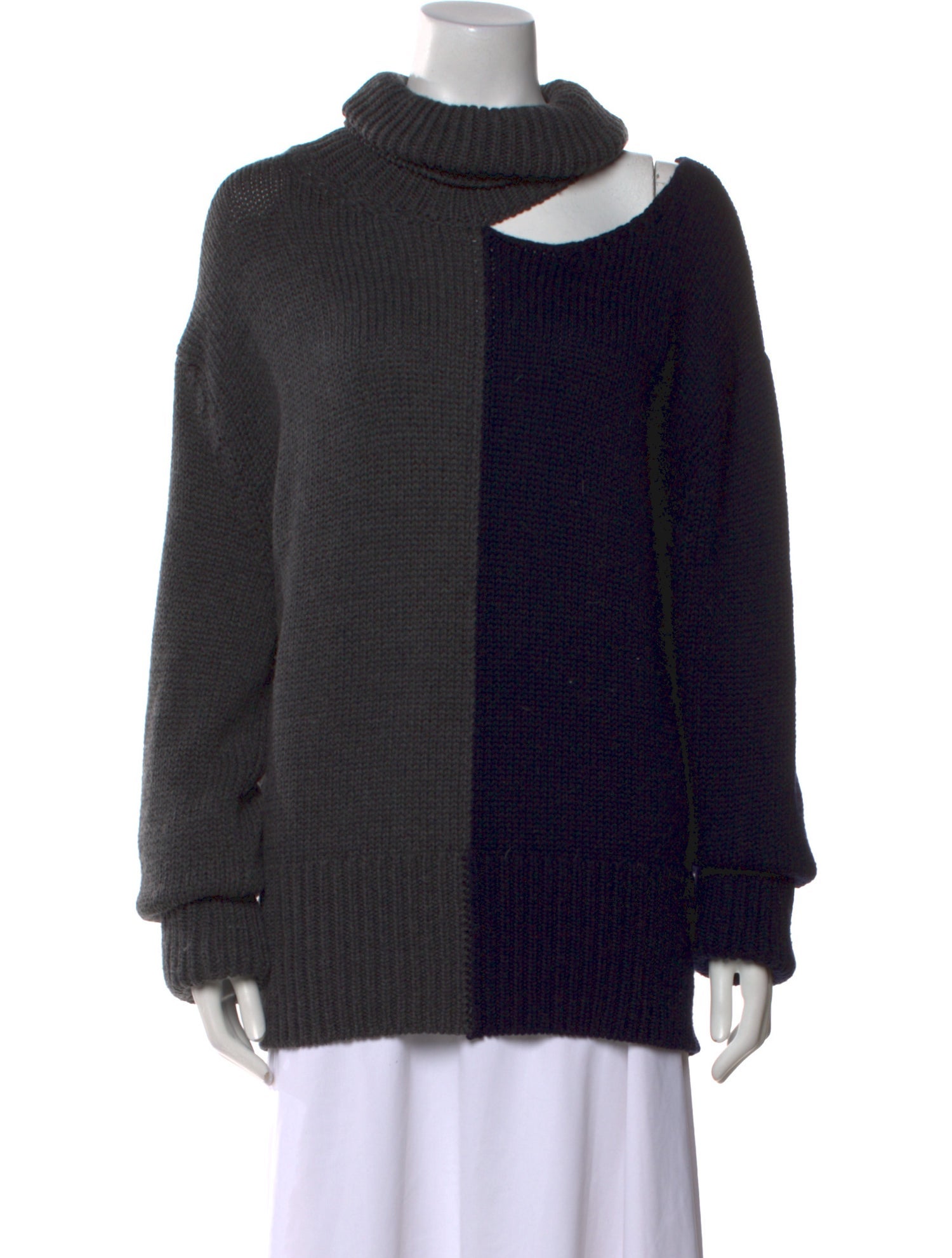 Monse Wool Colorblock Pattern Sweater