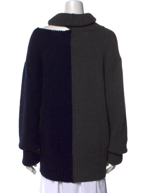 Monse Wool Colorblock Pattern Sweater