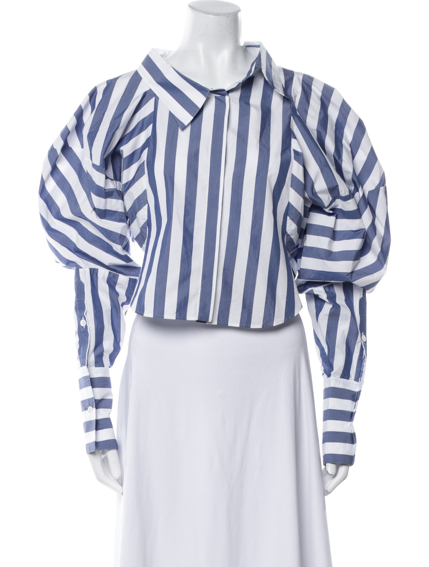 Monse Striped Long Sleeve Crop Top