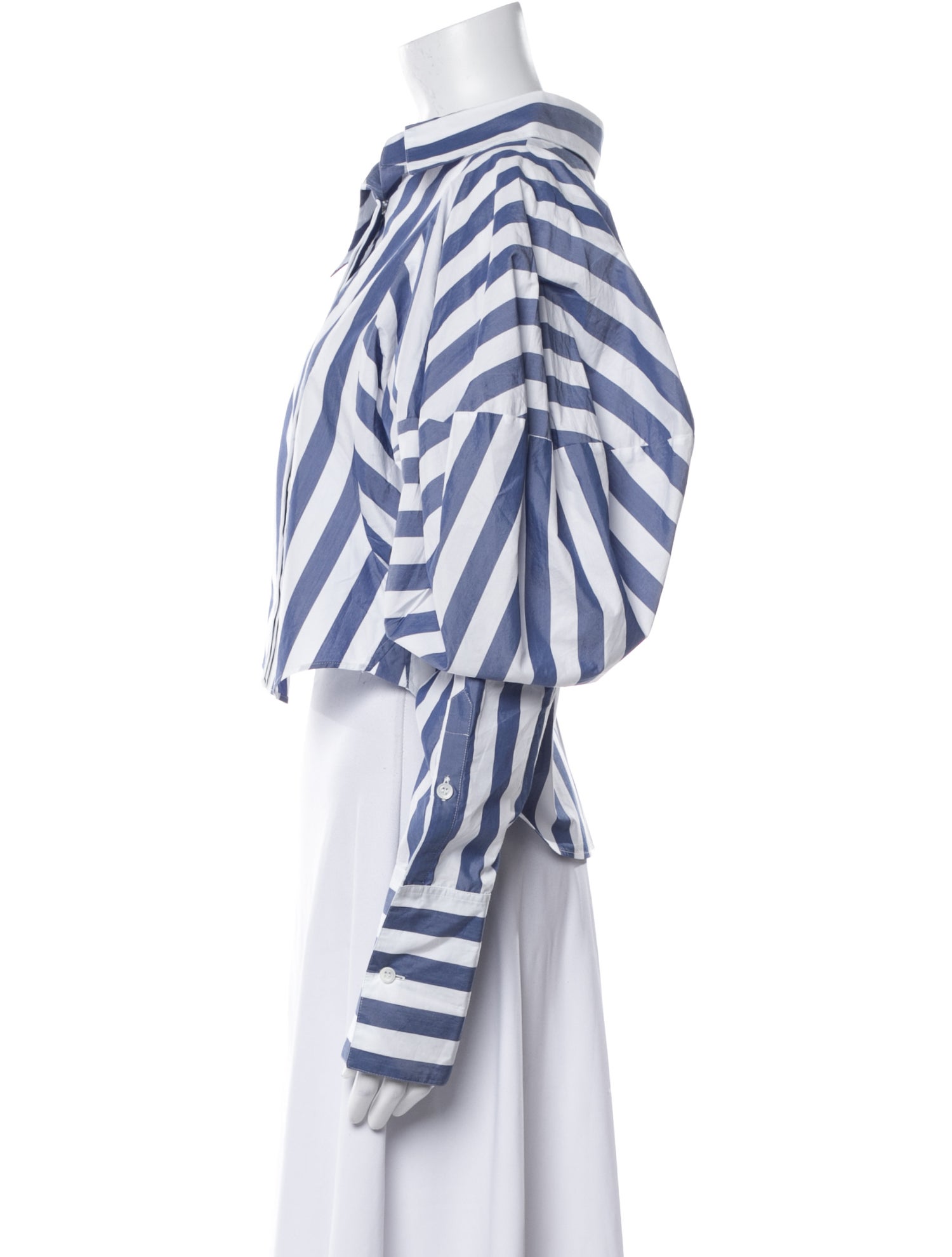 Monse Striped Long Sleeve Crop Top