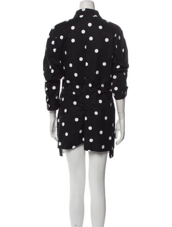 Monse Polka Dot Print Mock Neck Romper