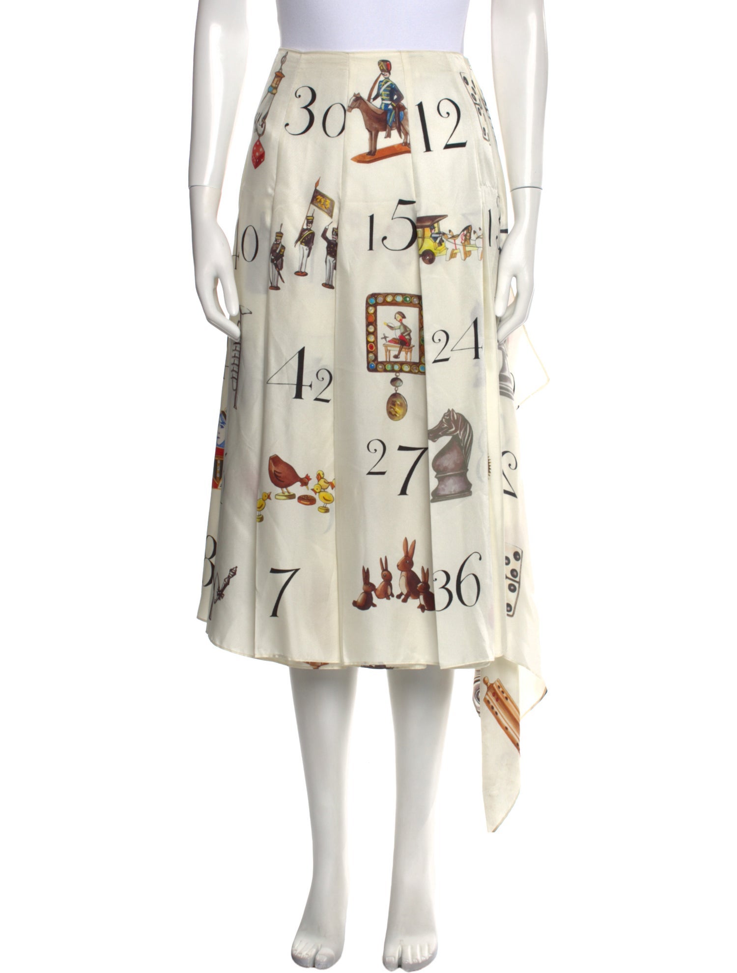 Monse Silk Midi Length Skirt