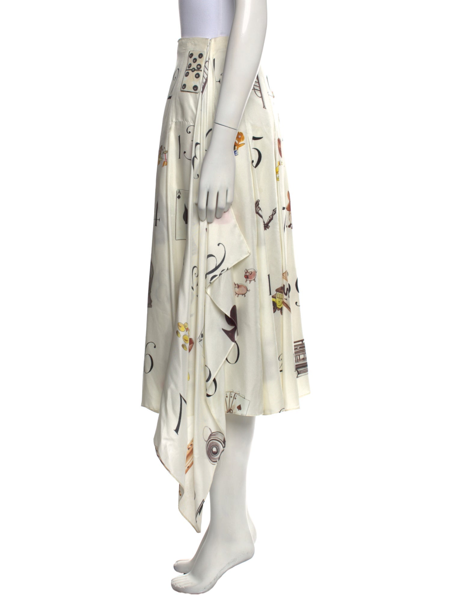 Monse Silk Midi Length Skirt