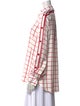 Monse Plaid Print Long Sleeve Button-Up Top