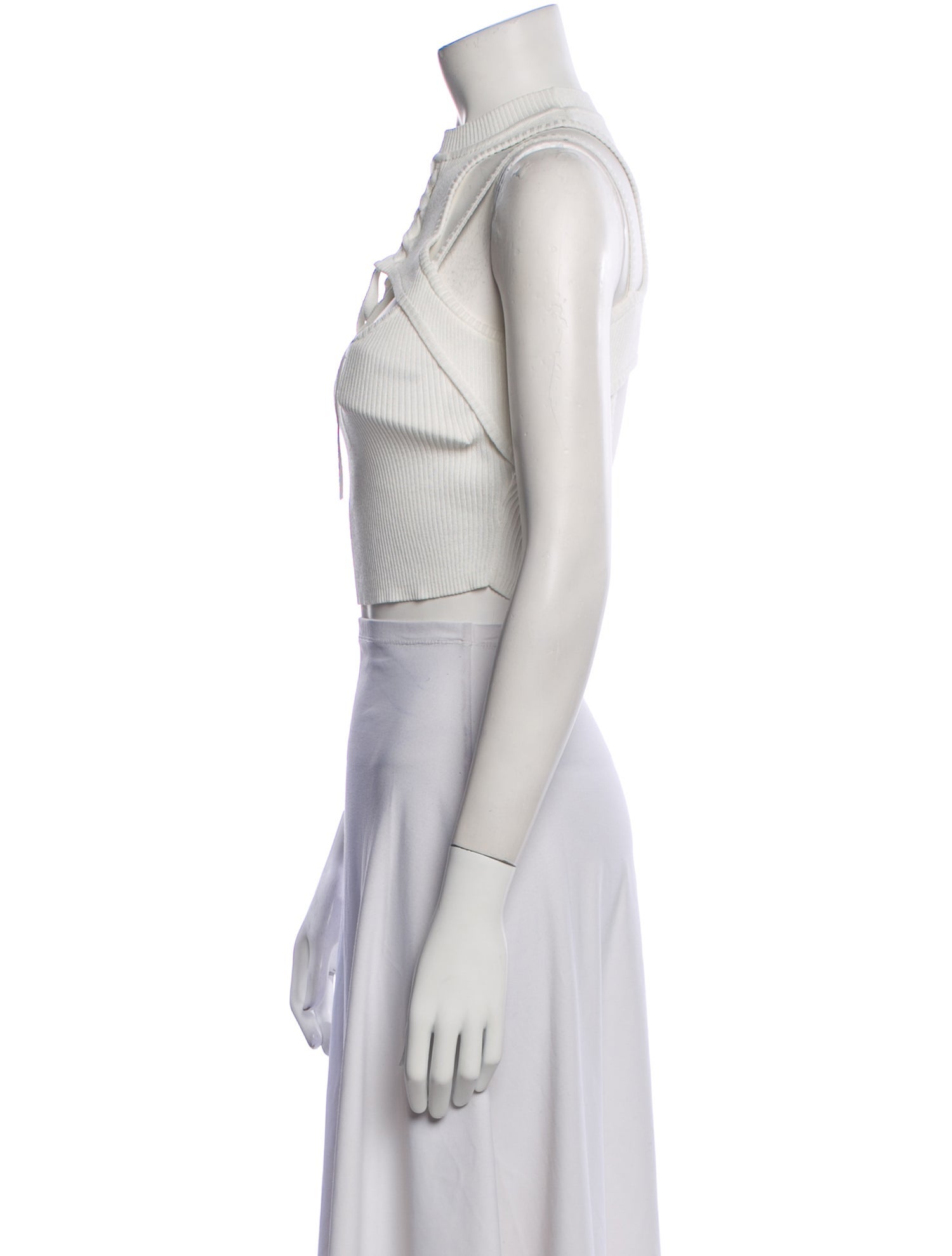 Monse V-Neck Sleeveless Crop Top