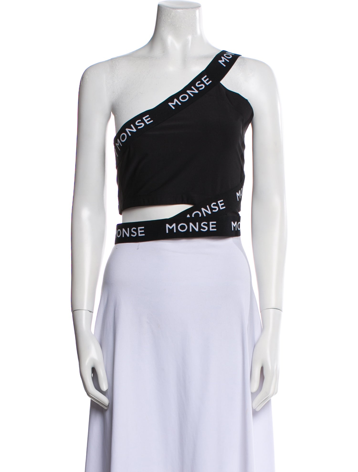 Monse One-Shoulder Sleeveless Crop Top