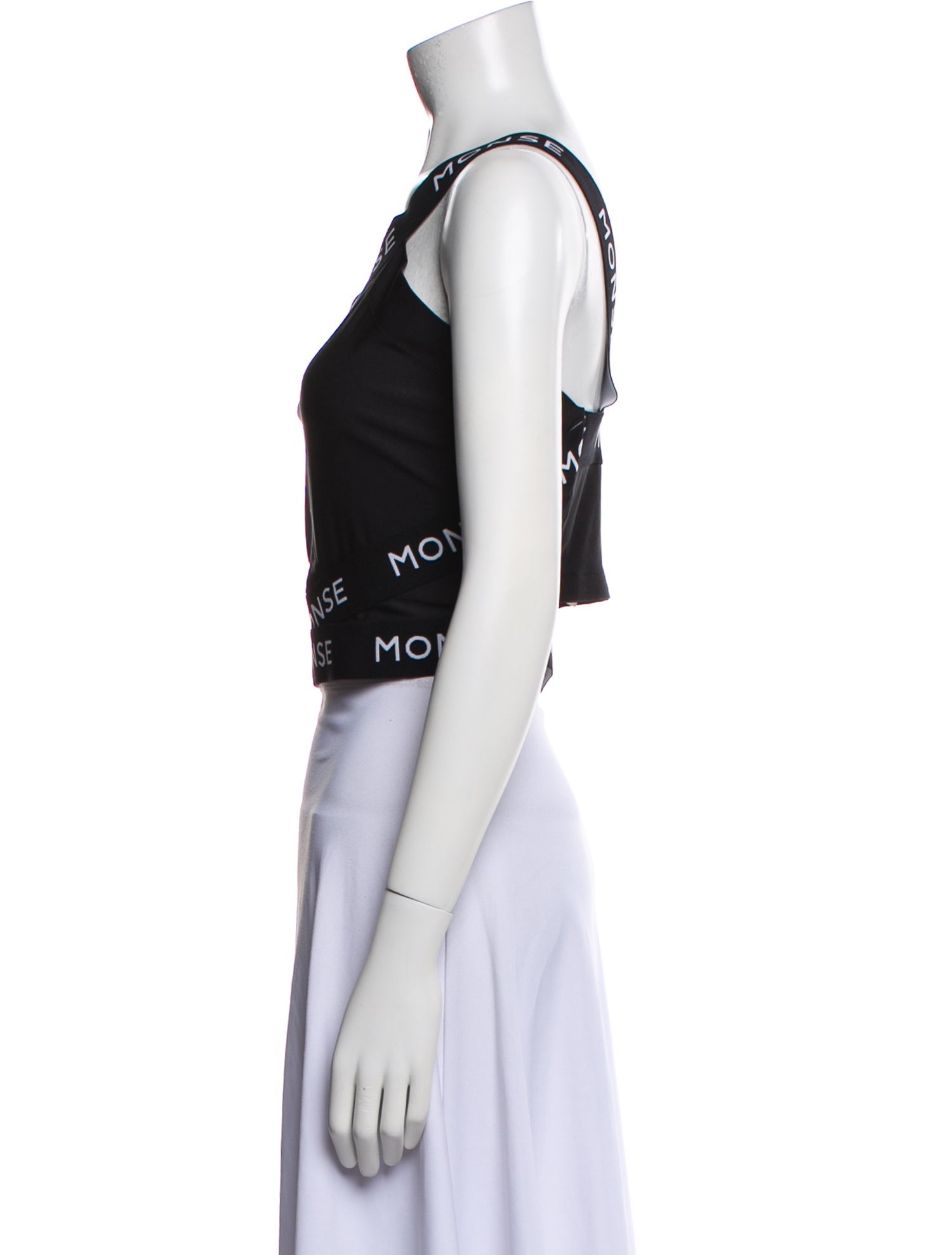 Monse One-Shoulder Sleeveless Crop Top