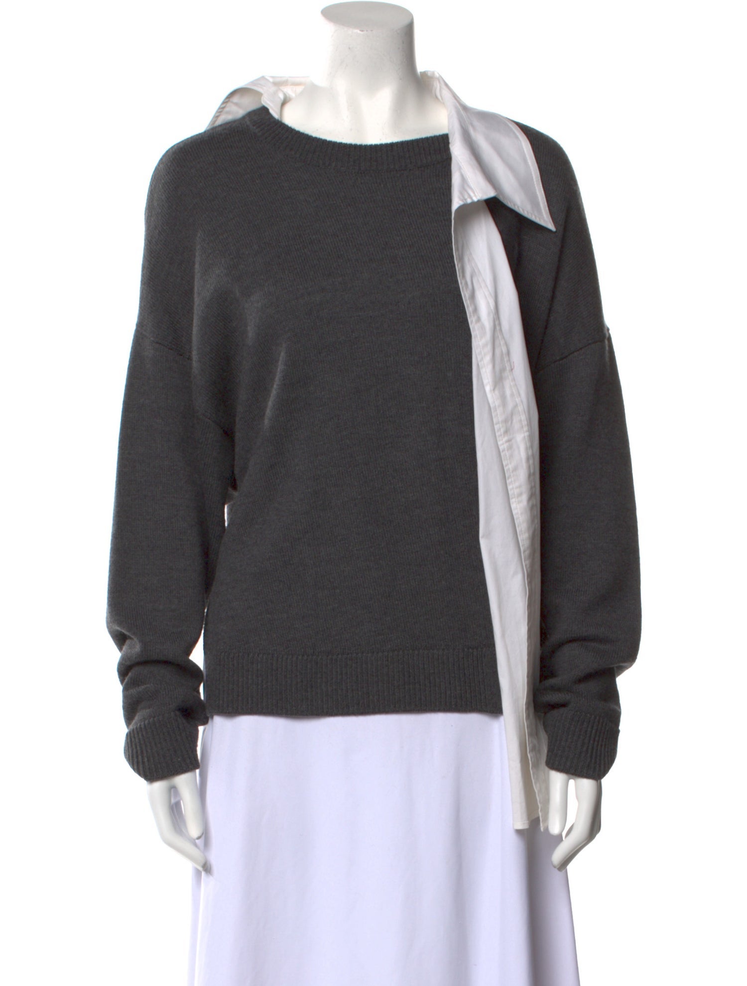 Monse Merino Wool Bateau Neckline Sweatshirt