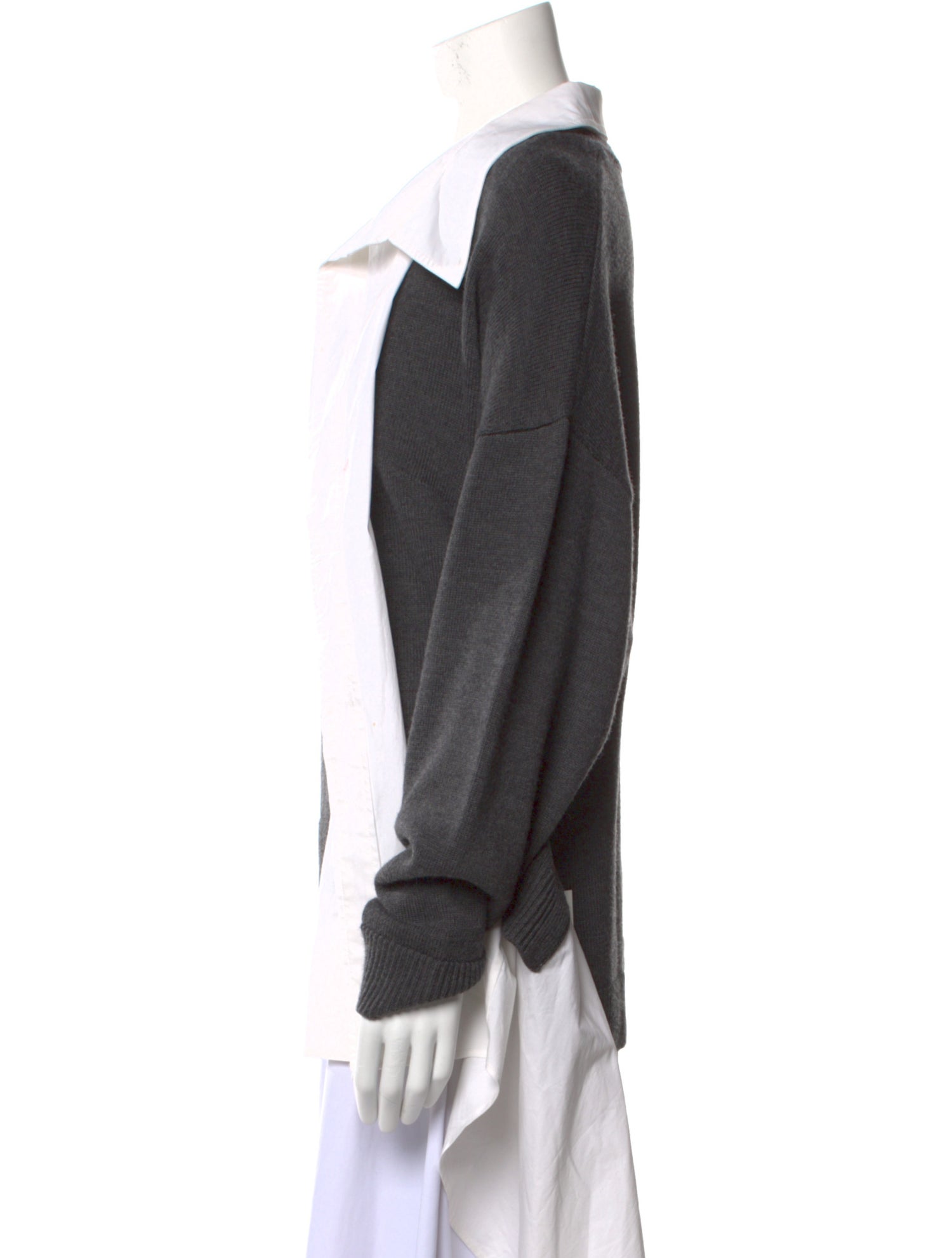 Monse Merino Wool Bateau Neckline Sweatshirt