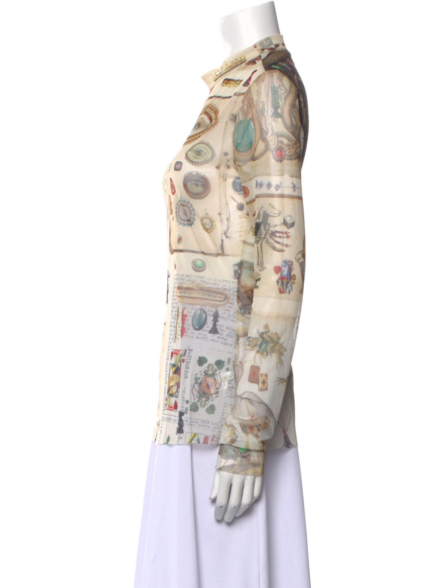 Monse Printed Mock Neck Top