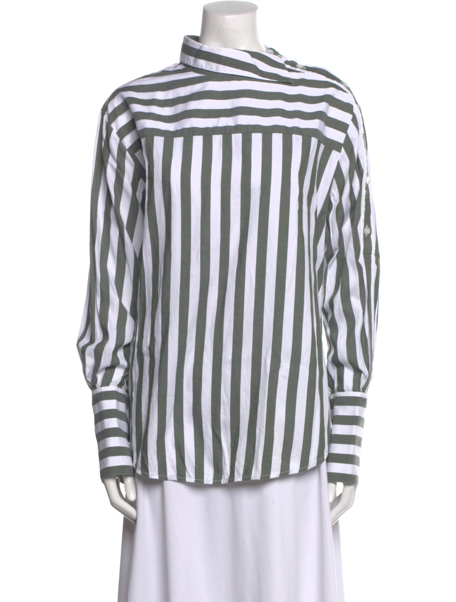 Monse Striped Mock Neck Tunic