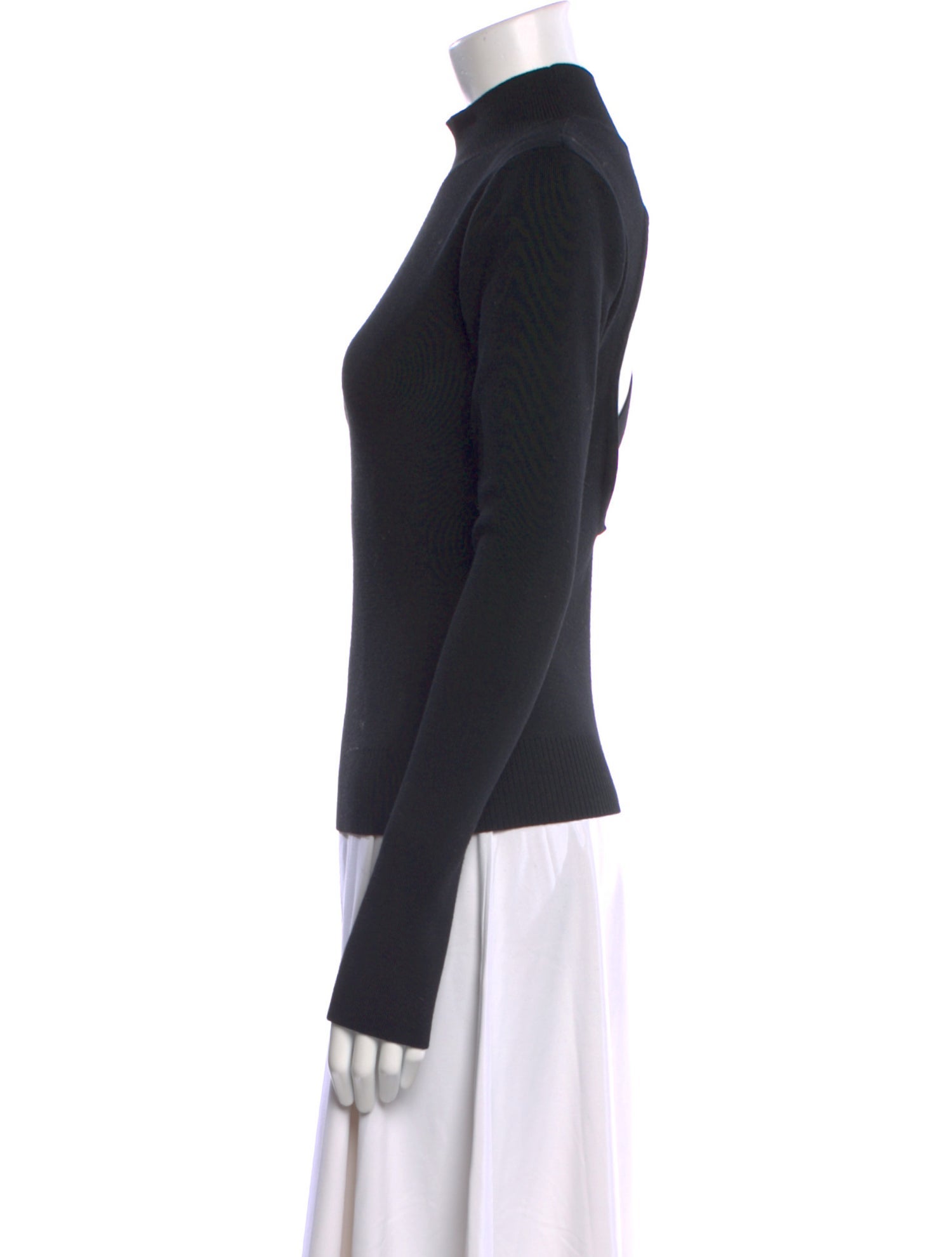 Monse Merino Wool Mock Neck Sweatshirt