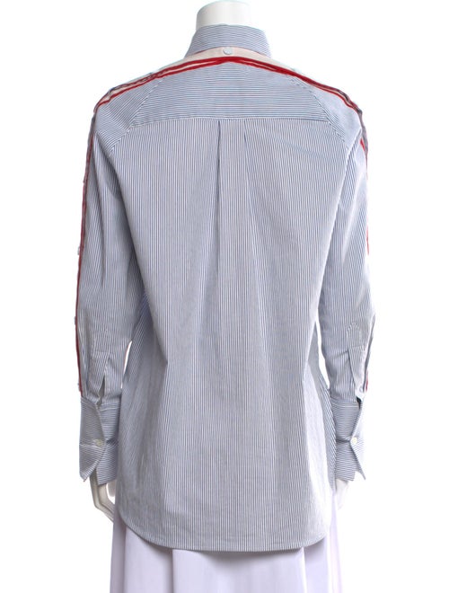 Monse Striped Long Sleeve Button-Up Top