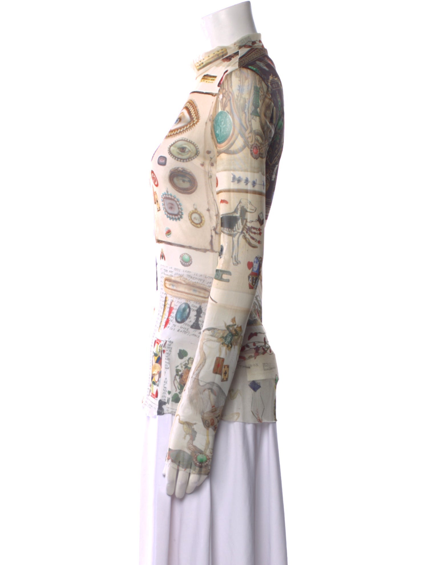 Monse Printed Mock Neck Blouse