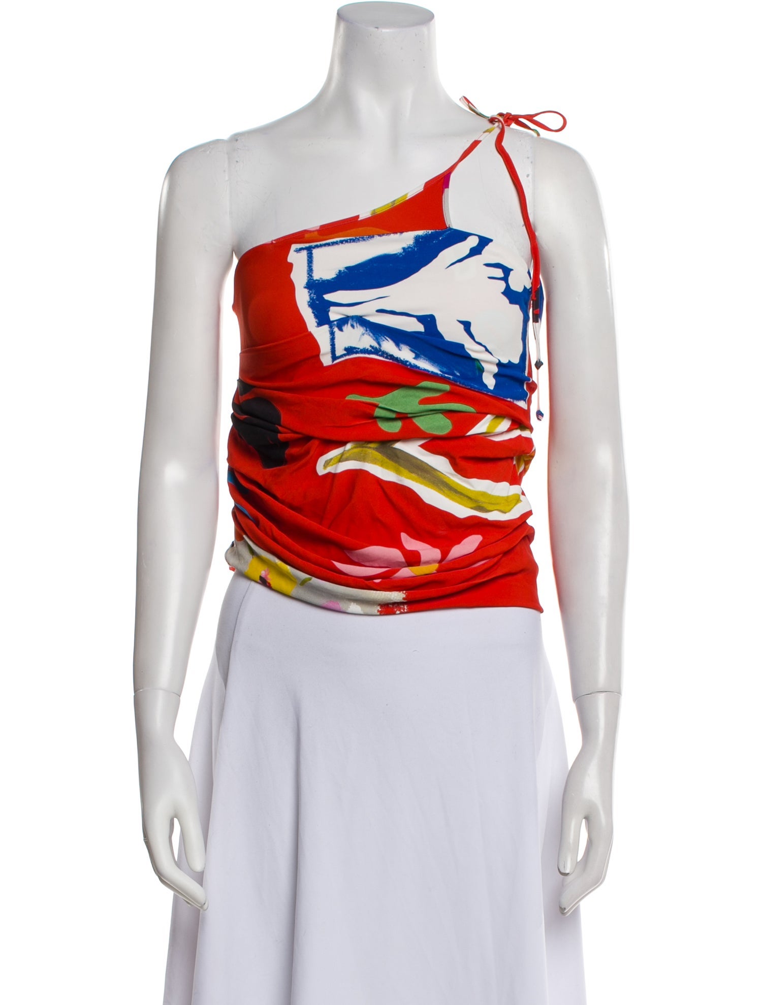 Monse Printed One-Shoulder Top