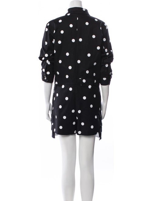 Monse Polka Dot Print Mock Neck Romper