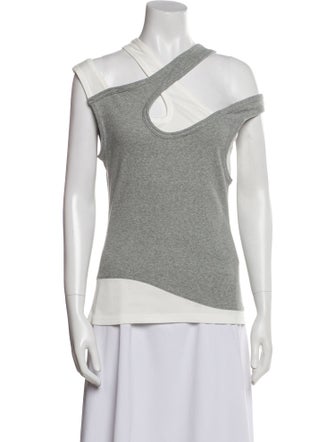 Monse Asymmetrical Sleeveless Top