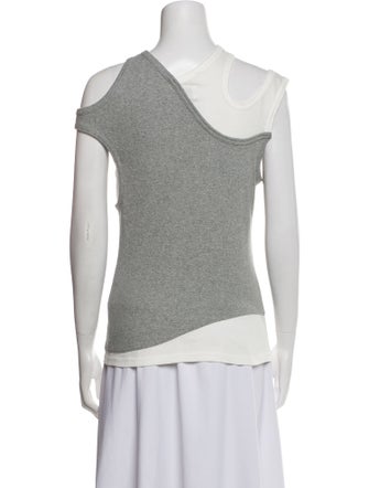Monse Asymmetrical Sleeveless Top