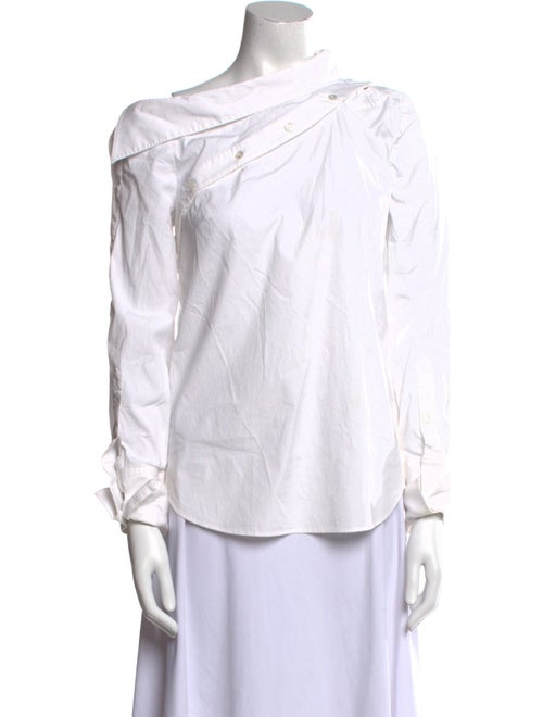 Monse Asymmetrical Long Sleeve Button-Up Top