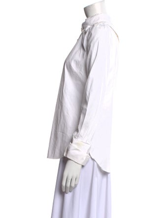 Monse Asymmetrical Long Sleeve Button-Up Top