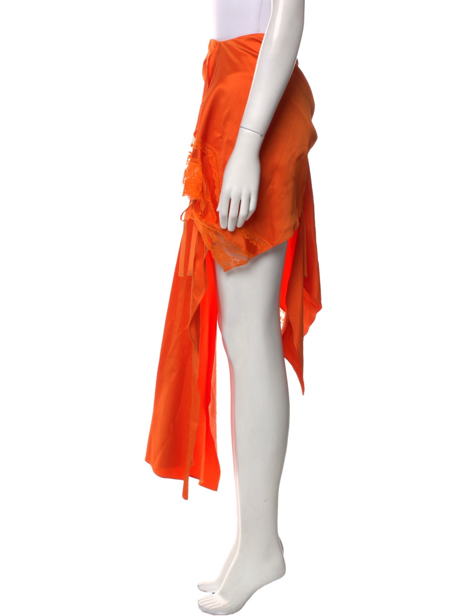 Monse Lace Trim Embellishment Midi Length Skirt