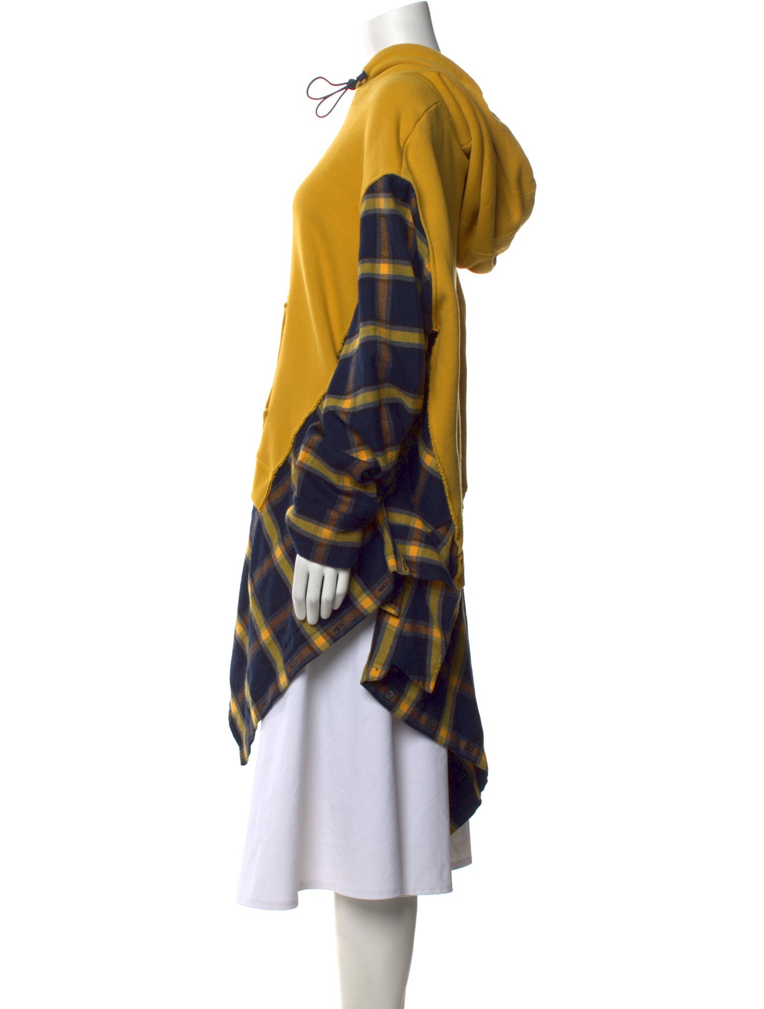 Monse Plaid Print Mock Neck Sweatshirt