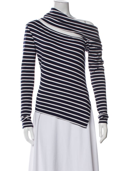 Monse Striped Cowl Neck Top