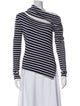 Monse Striped Cowl Neck Top