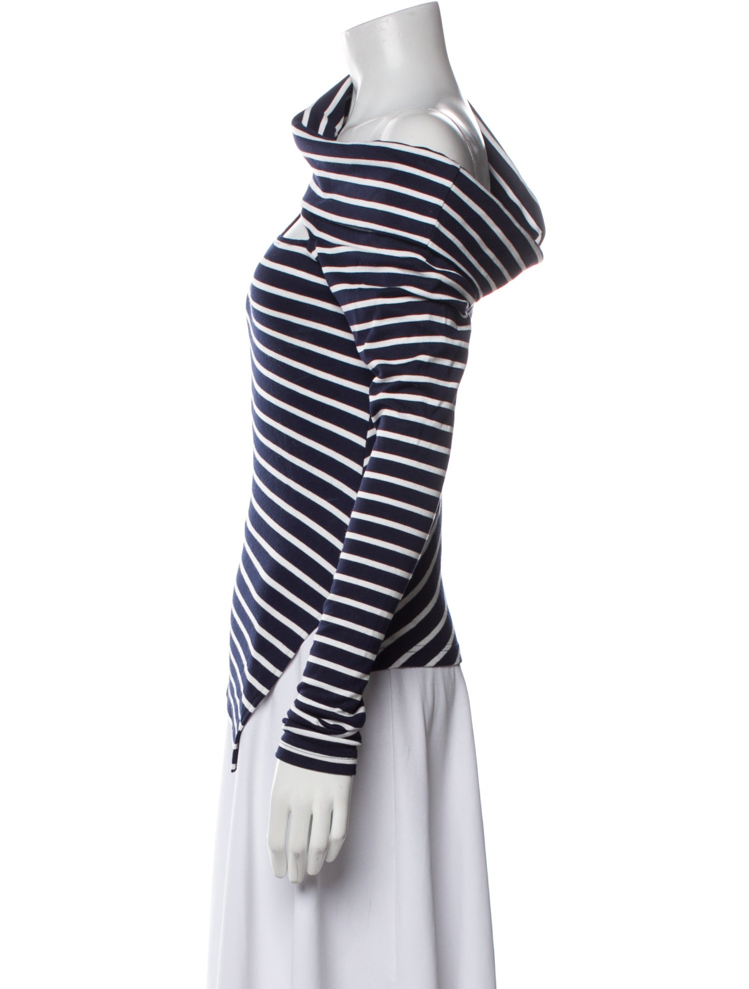 Monse Striped Cowl Neck Top
