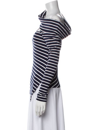 Monse Striped Cowl Neck Top