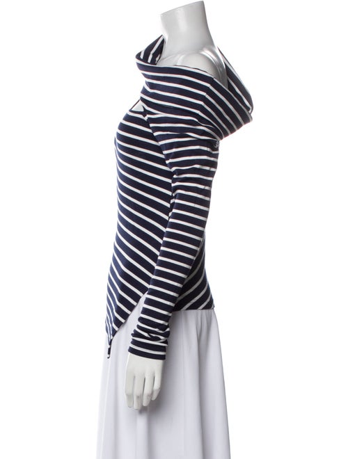 Monse Striped Cowl Neck Top