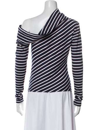 Monse Striped Cowl Neck Top