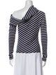 Monse Striped Cowl Neck Top