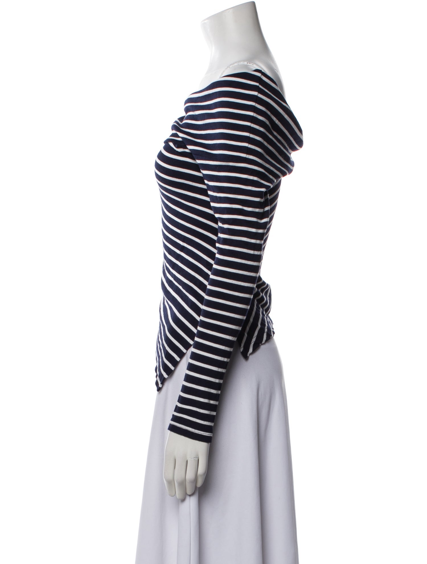 Monse Striped Cowl Neck Top