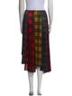 Monse Plaid Print Midi Length Skirt