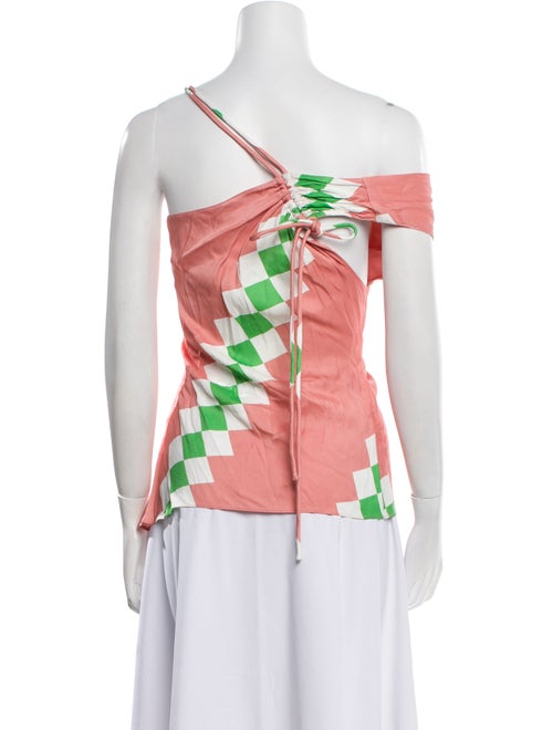 Monse Printed One-Shoulder Top