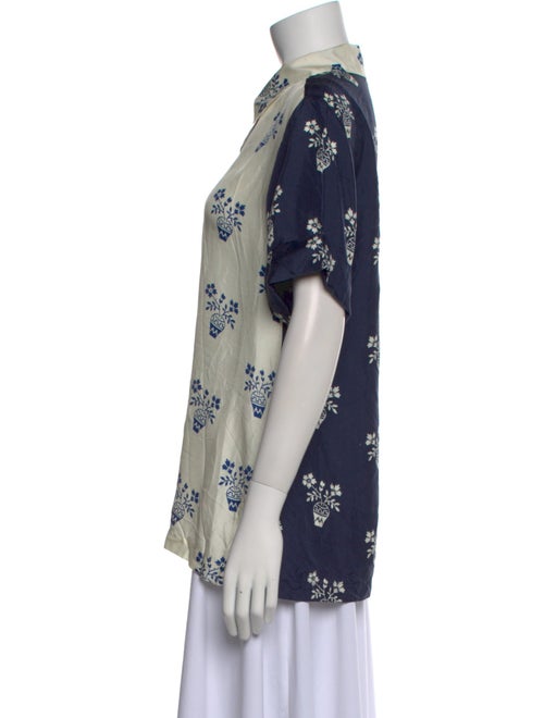 Monse Silk Printed Button-Up Top