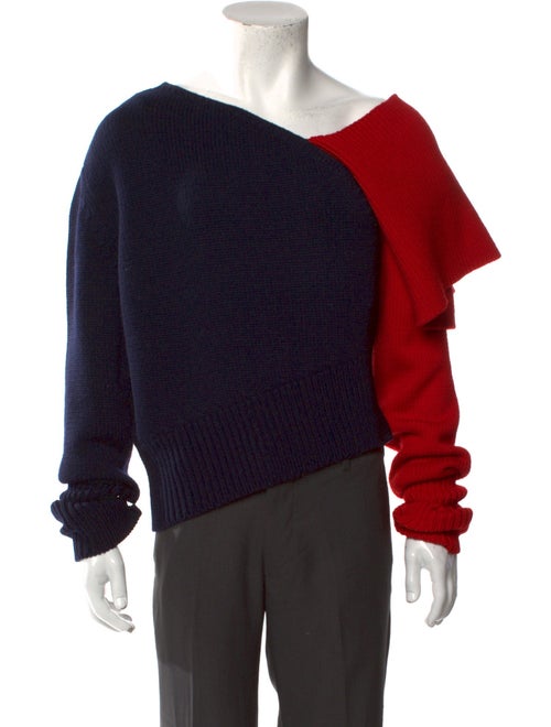 Monse Wool Colorblock Pattern Pullover