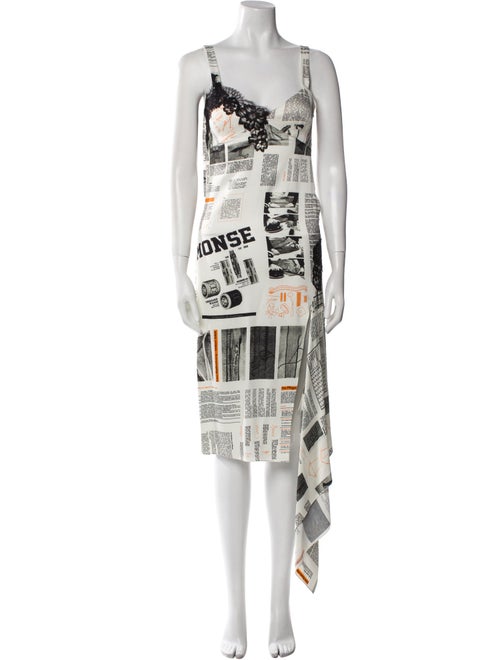 Monse Graphic Print Midi Length Dress